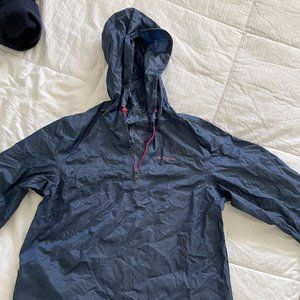 Foldable Dark Blue Raincoat